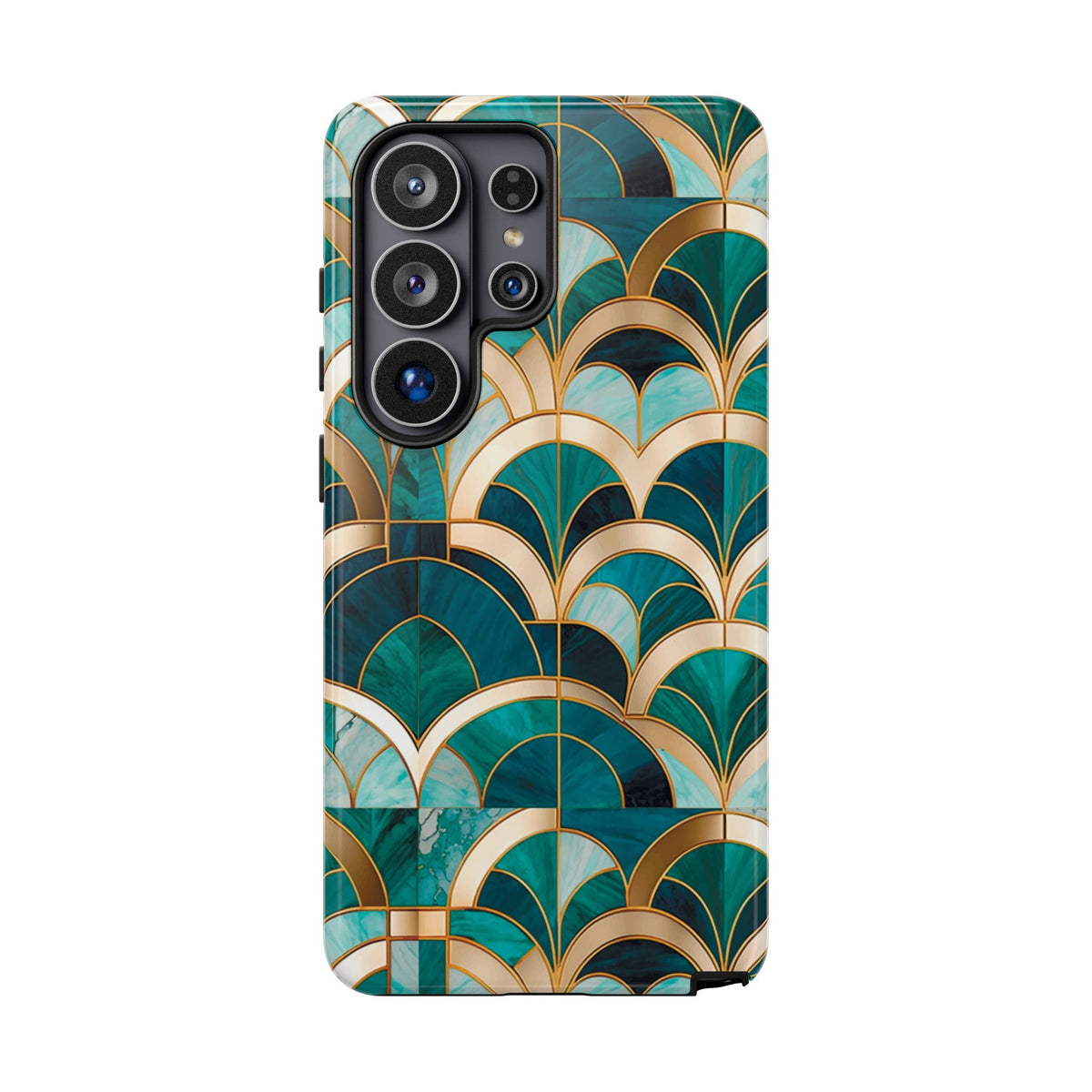 Emerald Deco: Vintage Plush Phone Case for iPhone, Samsung Galaxy and Google Pixel devices