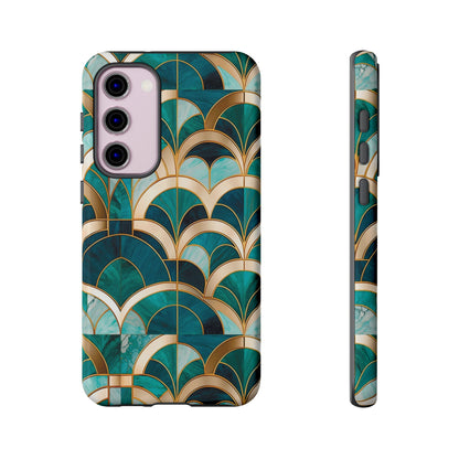 Emerald Deco: Vintage Plush Phone Case for iPhone, Samsung Galaxy and Google Pixel devices