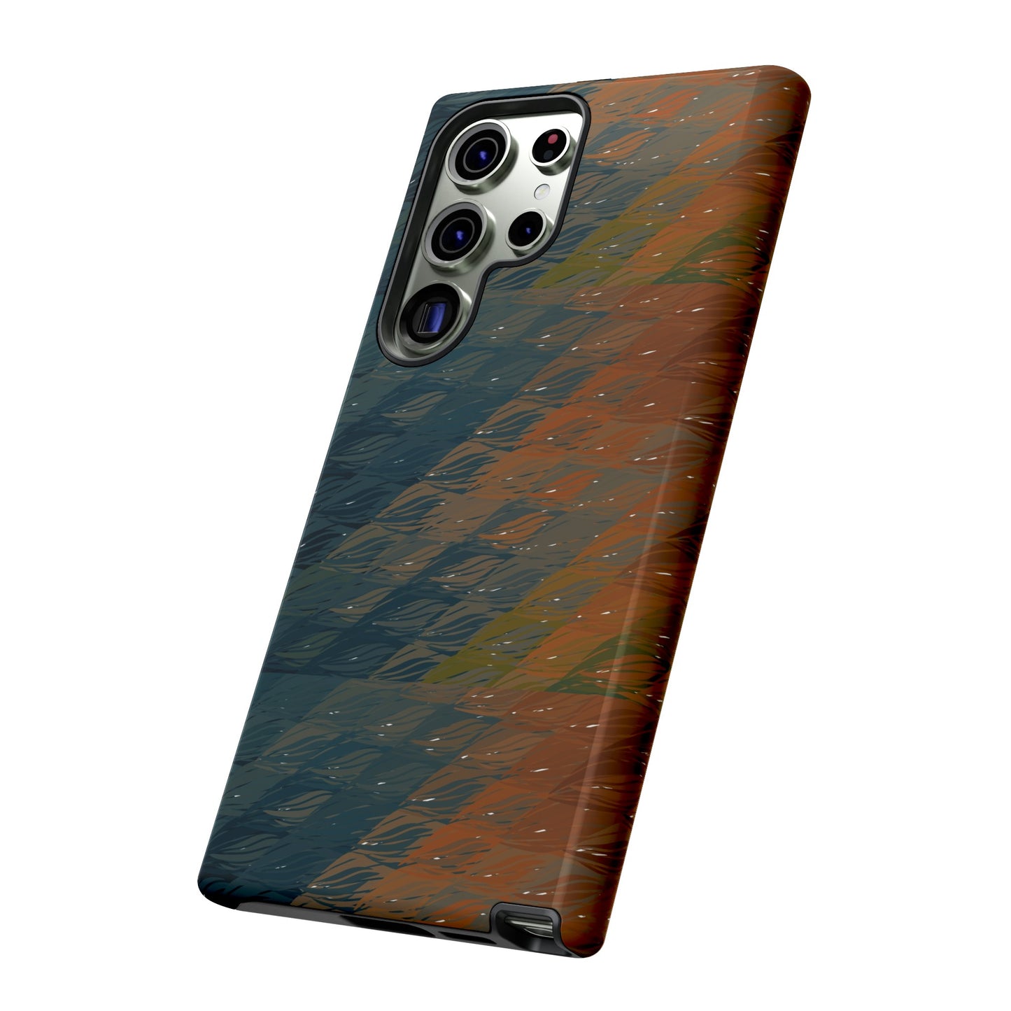 BRUE: Brown + Blue Geometric case for iPhone, Galaxy and Pixel