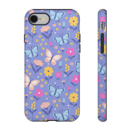 Lavender Butterflies: Tough Cases for iPhone, Samsung Galaxy and Google Pixel