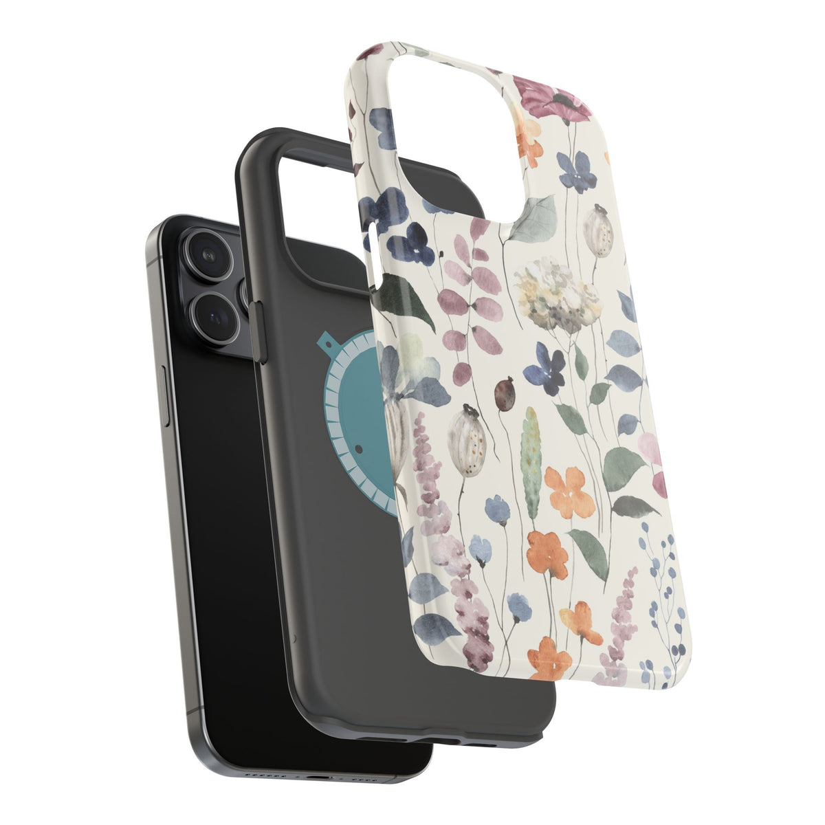 Floral prints phone case for iPhone (MagSafe version)