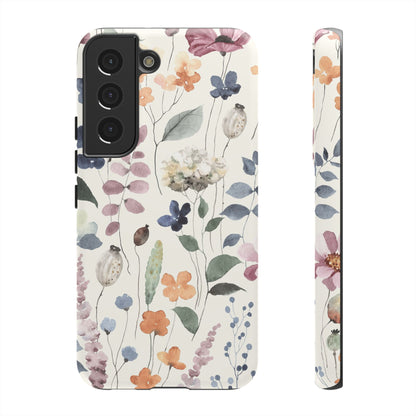 Floral prints phone case for iPhone, Samsung Galaxy and Pixel devices