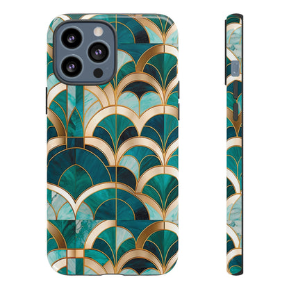 Emerald Deco: Vintage Plush Phone Case for iPhone, Samsung Galaxy and Google Pixel devices