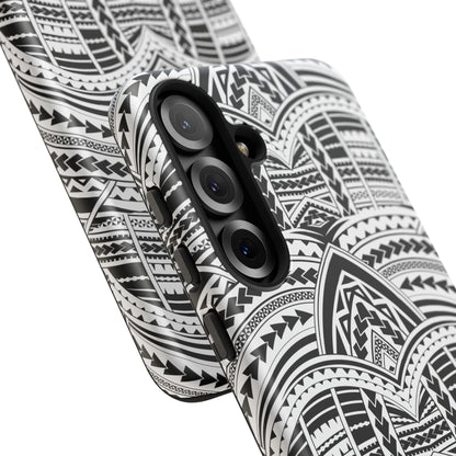 Tatoeage: telefoonhoesje met tribalpatroon voor iPhone, Samsung Galaxy en Google Pixel