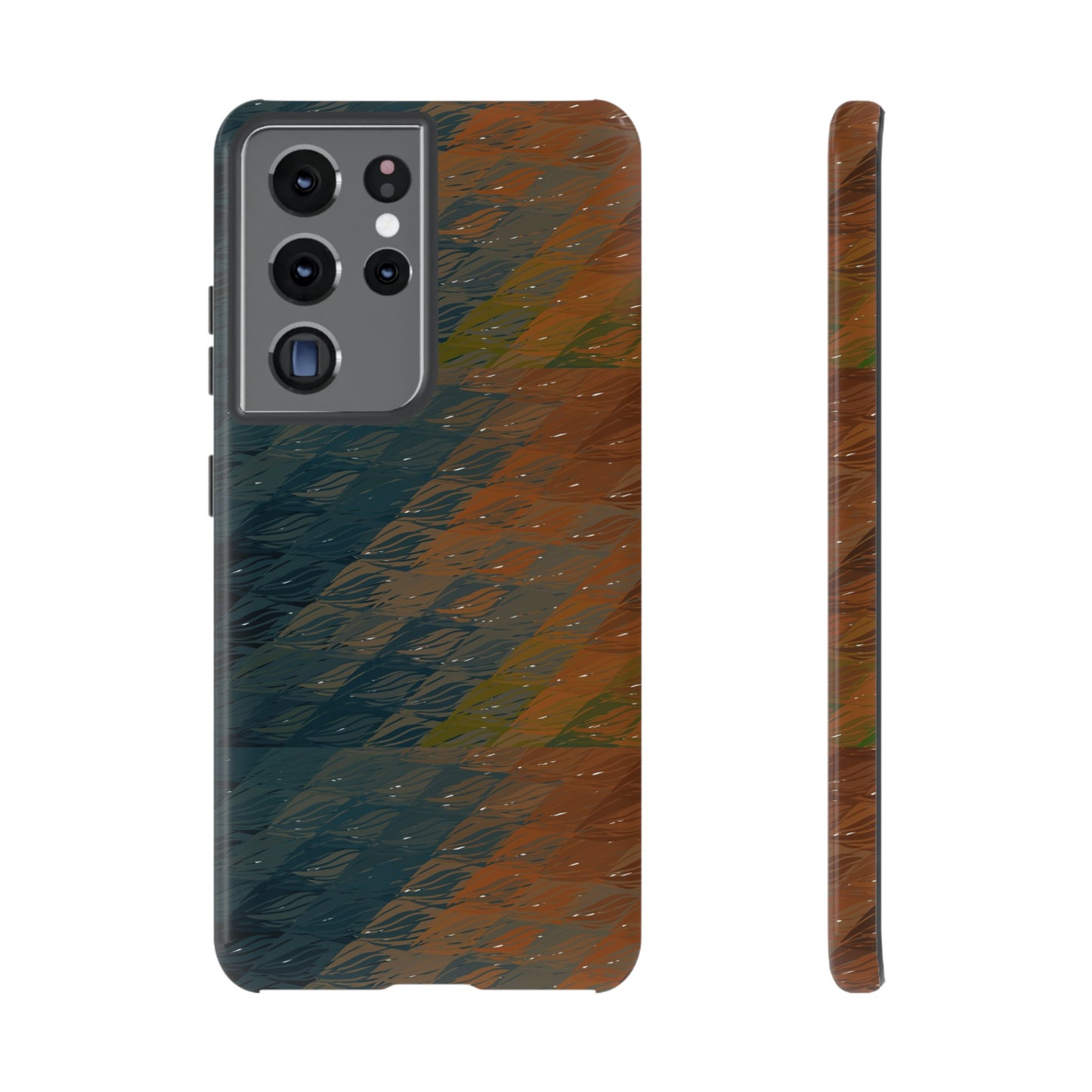 BRUE: Brown + Blue Geometric case for iPhone, Galaxy and Pixel