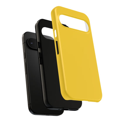 Luscious Yellow: Plain Sunburst-Inspired Color for iPhone, Samsung Galaxy and Google Pixel devices