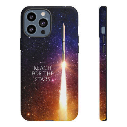 Reach for the Stars: Rocket-illustrated phone case for iPhone, Samsung Galaxy and Pixel devices
