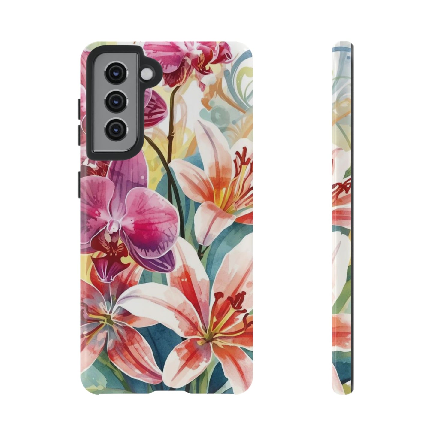 Hibiscus & Orchid Bloom Case: Floral Beauty for Your Samsung Galaxy S Series
