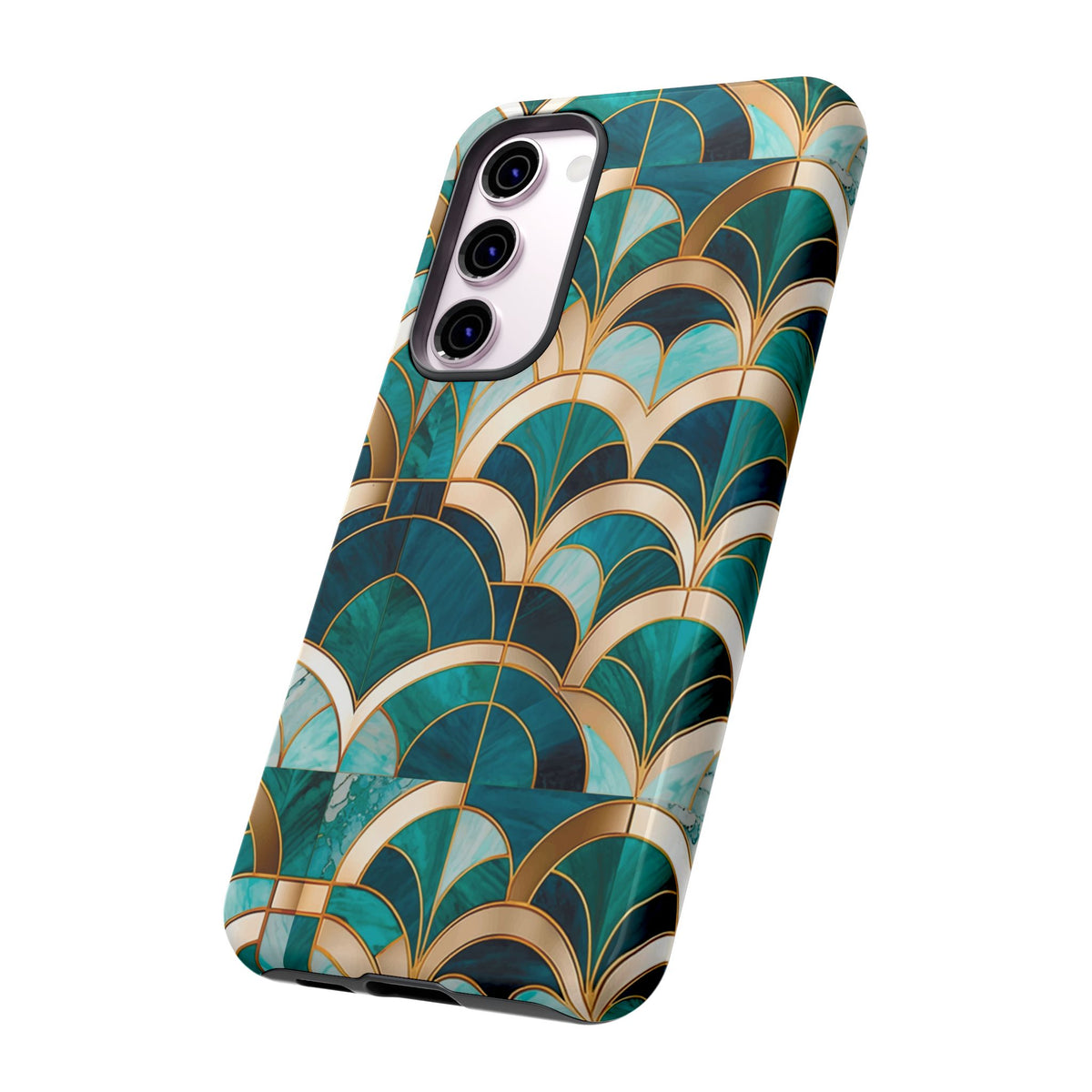 Emerald Deco: Vintage Plush Phone Case for iPhone, Samsung Galaxy and Google Pixel devices