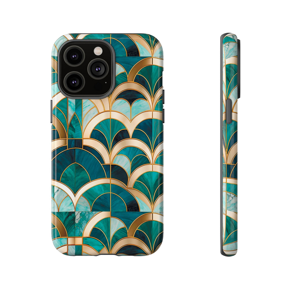 Emerald Deco: Vintage Plush Phone Case for iPhone, Samsung Galaxy and Google Pixel devices