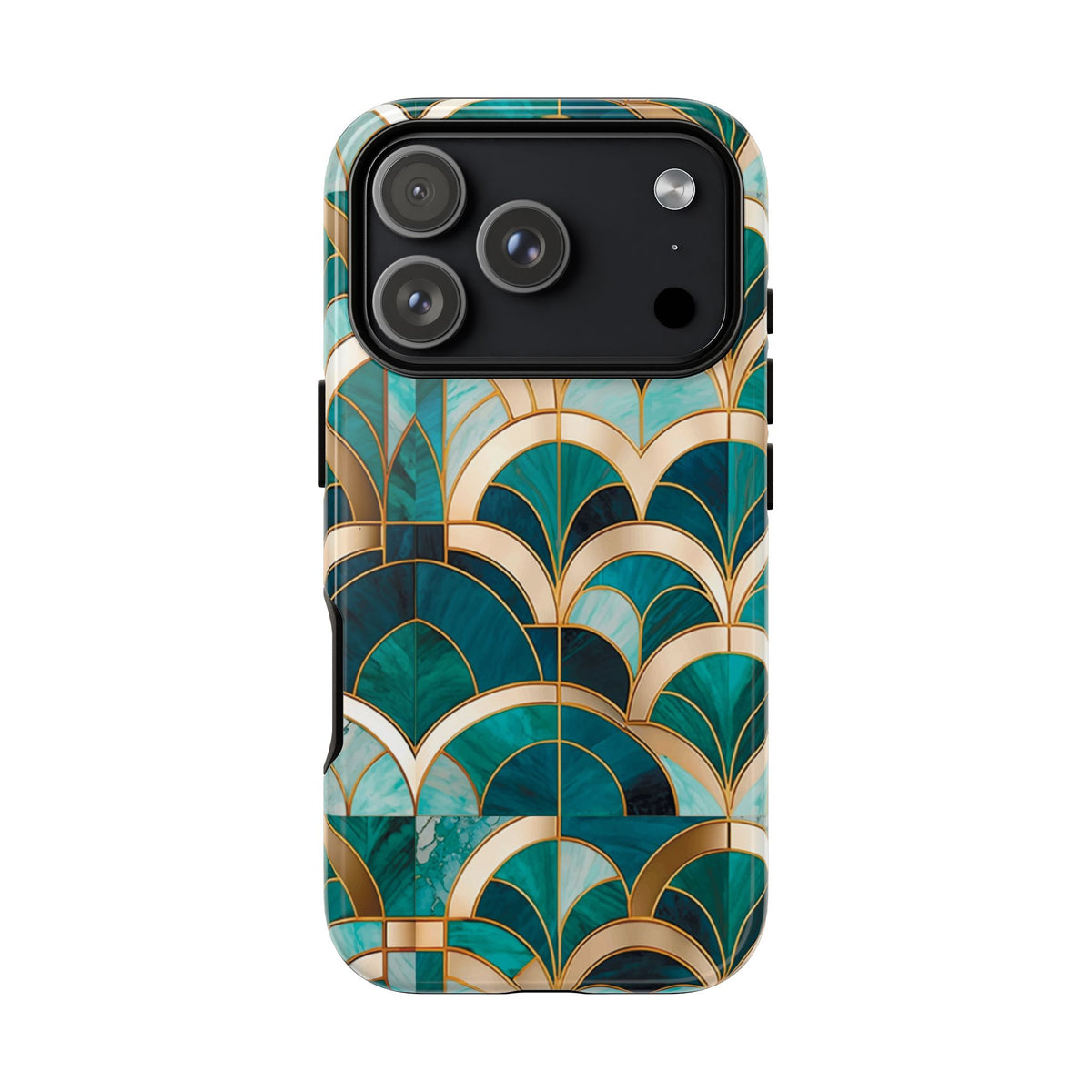 Emerald Deco: Vintage Plush Phone Case for iPhone, Samsung Galaxy and Google Pixel devices