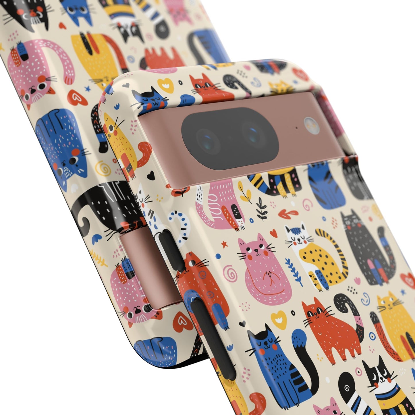 Cat Doodles Phone Case: Playful Cat-Inspired Tough Case for iPhone, Samsung Galaxy and Google Pixel devices