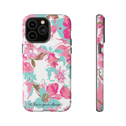 Chase your dreams: Artistic and elegant phone case for Apple iPhone, Samsung Galaxy and Pixel devices