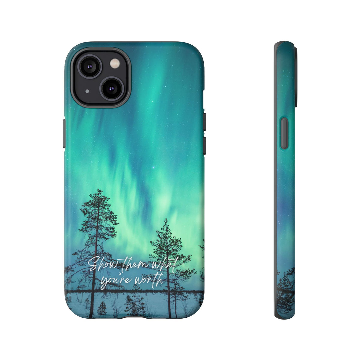 Show Them What You're Worth: Aurora Borealis-Inspired phone case for iPhone, Samsung Galaxy and Pixel devices