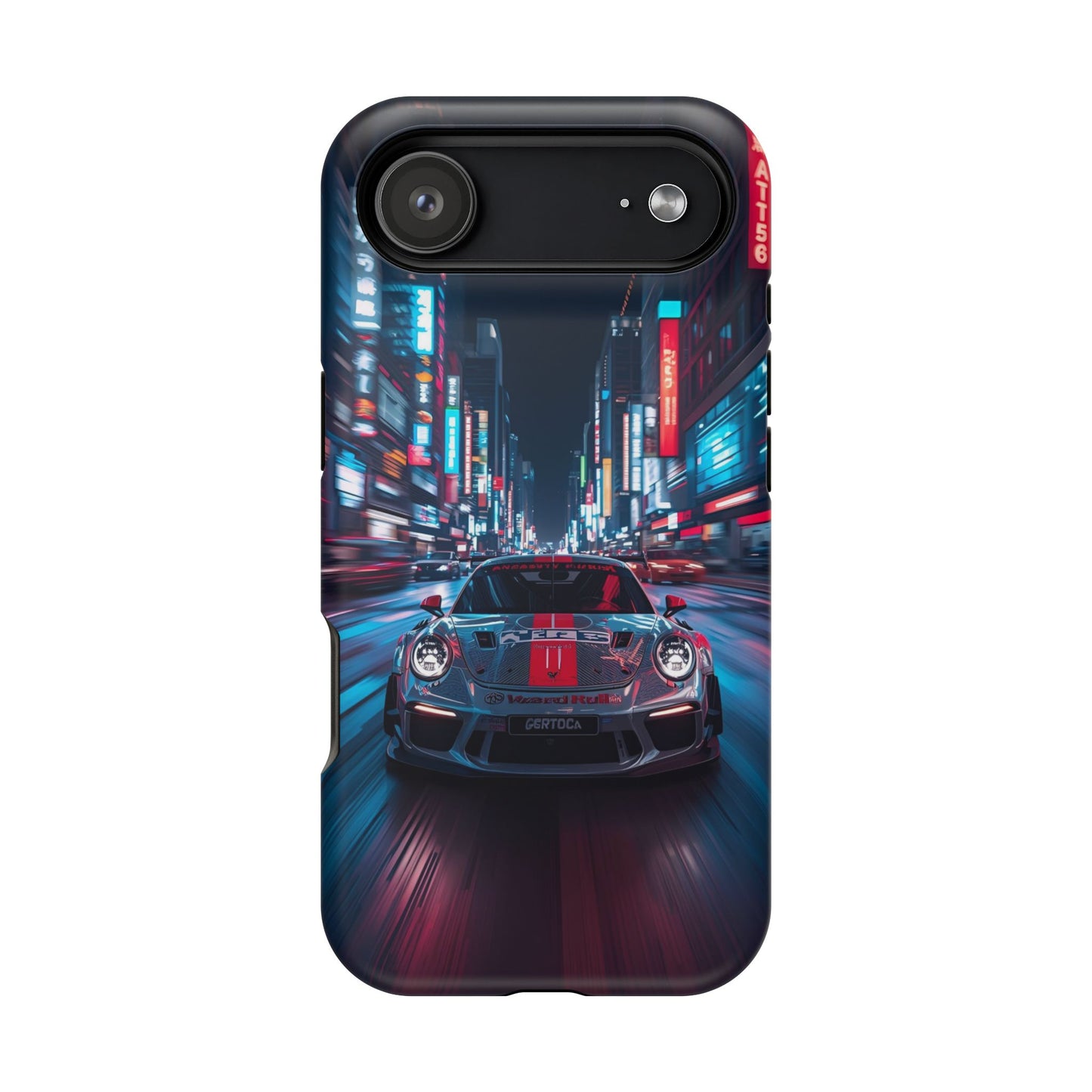 Urban Racer (MagSafe version): Neon Car Inspired iPhone Case for Men