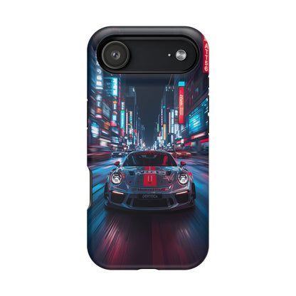 Urban Racer (MagSafe version): Neon Car Inspired iPhone Case for Men