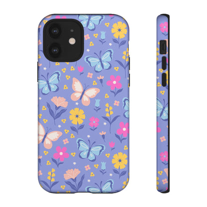 Lavender Butterflies: Tough Phone Case for iPhone, Samsung Galaxy and Google Pixel