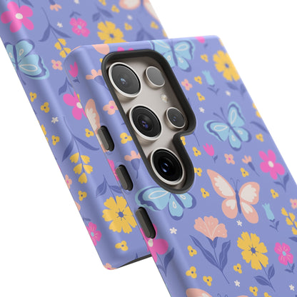 Lavender Butterflies: Tough Cases for iPhone, Samsung Galaxy and Google Pixel