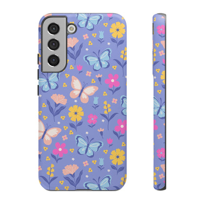 Lavender Butterflies: Tough Phone Case for iPhone, Samsung Galaxy and Google Pixel