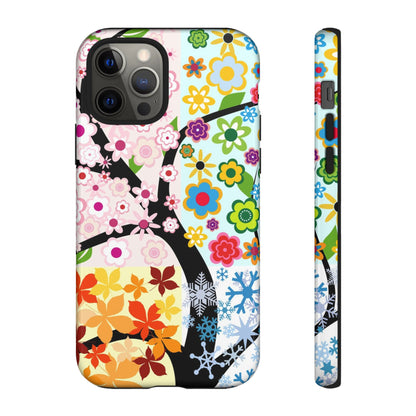 Four Seasons: Fall, Winter, Spring and Summer inspired phone case for iPhone, Samsung Galaxy and Google Pixel devices