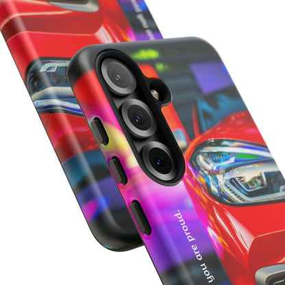 Don't Stop Until You Are Proud: Sports Car illustrated phone case for iPhone, Samsung Galaxy and Google Pixel