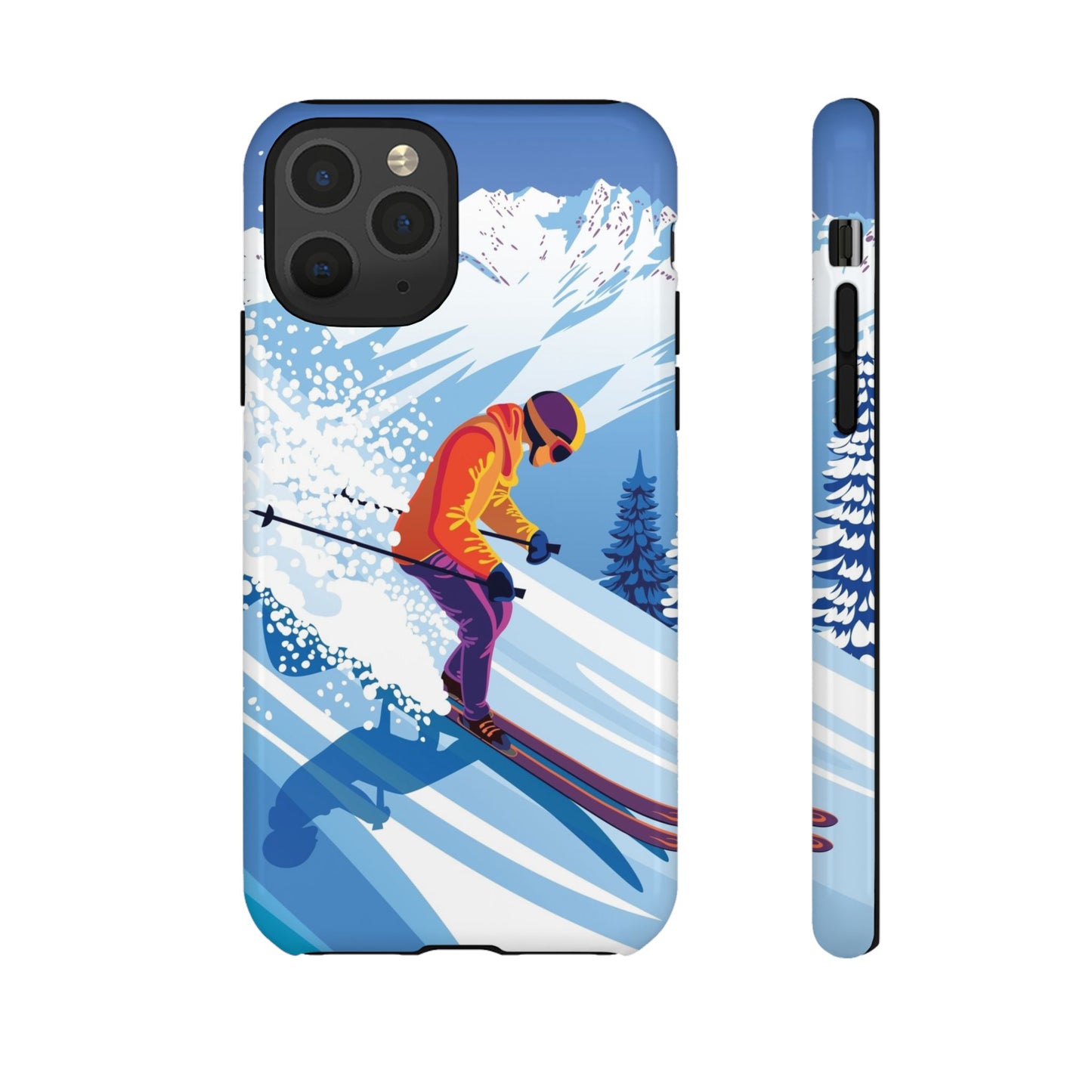 Glacier Rush: Ice Ski inspired phone case for iPhone, Samsung Galaxy and Google  Pixel devices