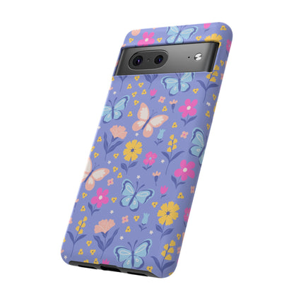 Lavender Butterflies: Tough Cases for iPhone, Samsung Galaxy and Google Pixel