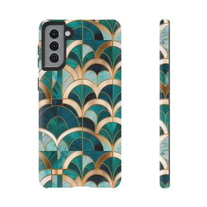 Emerald Deco: Vintage Plush Phone Case for iPhone, Samsung Galaxy and Google Pixel devices