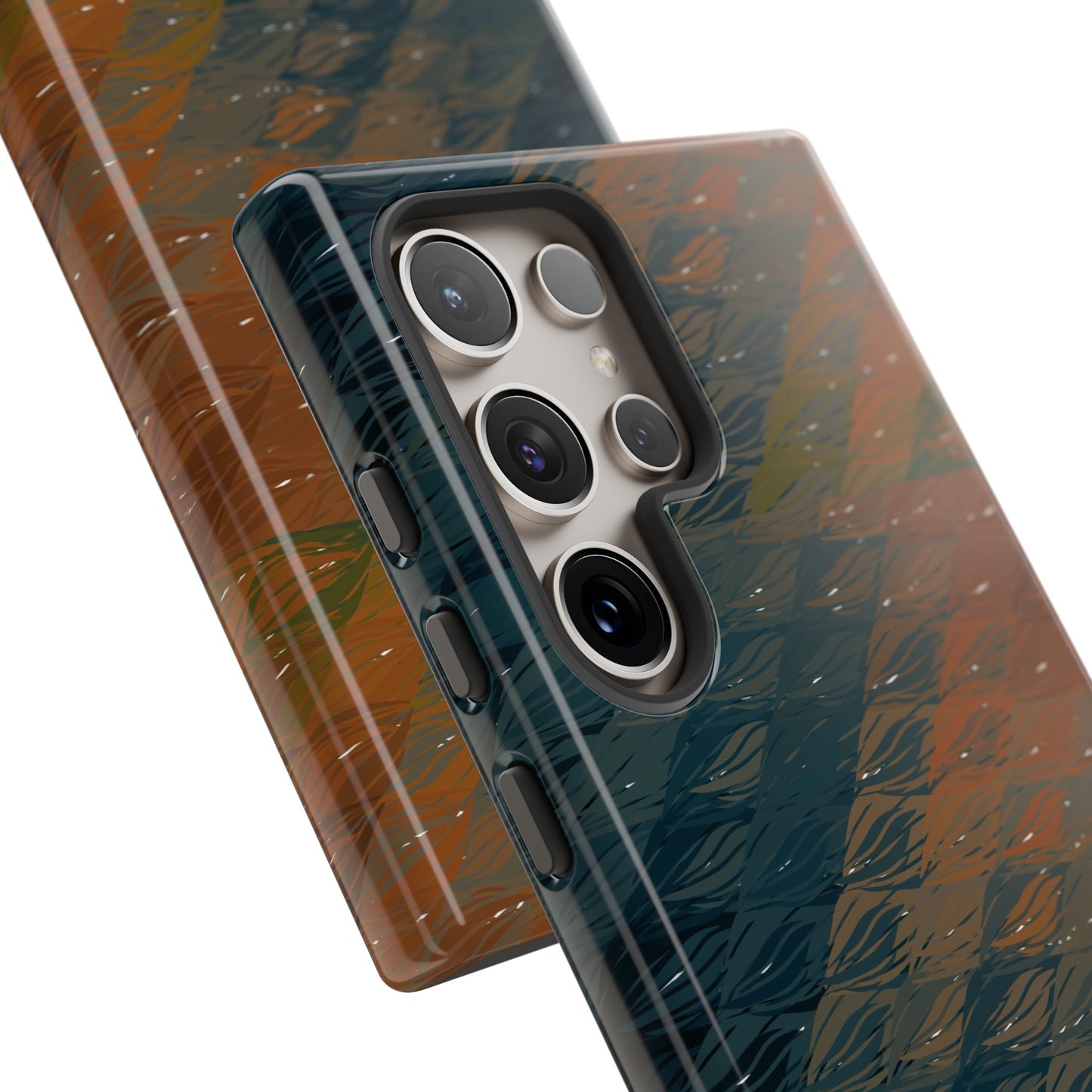 BRUE: Brown + Blue Geometric case for iPhone, Galaxy and Pixel