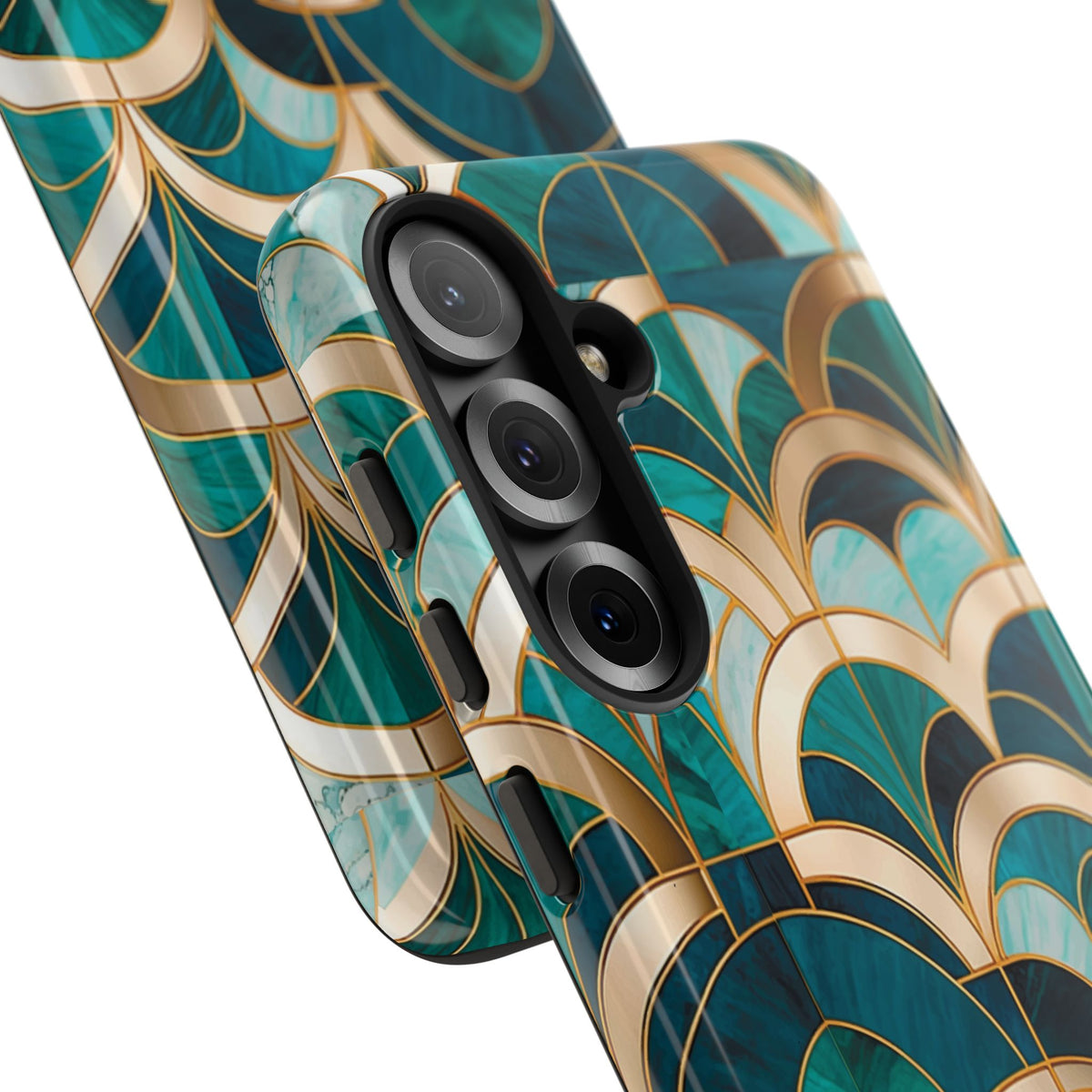 Emerald Deco: Vintage Plush Phone Case for iPhone, Samsung Galaxy and Google Pixel devices
