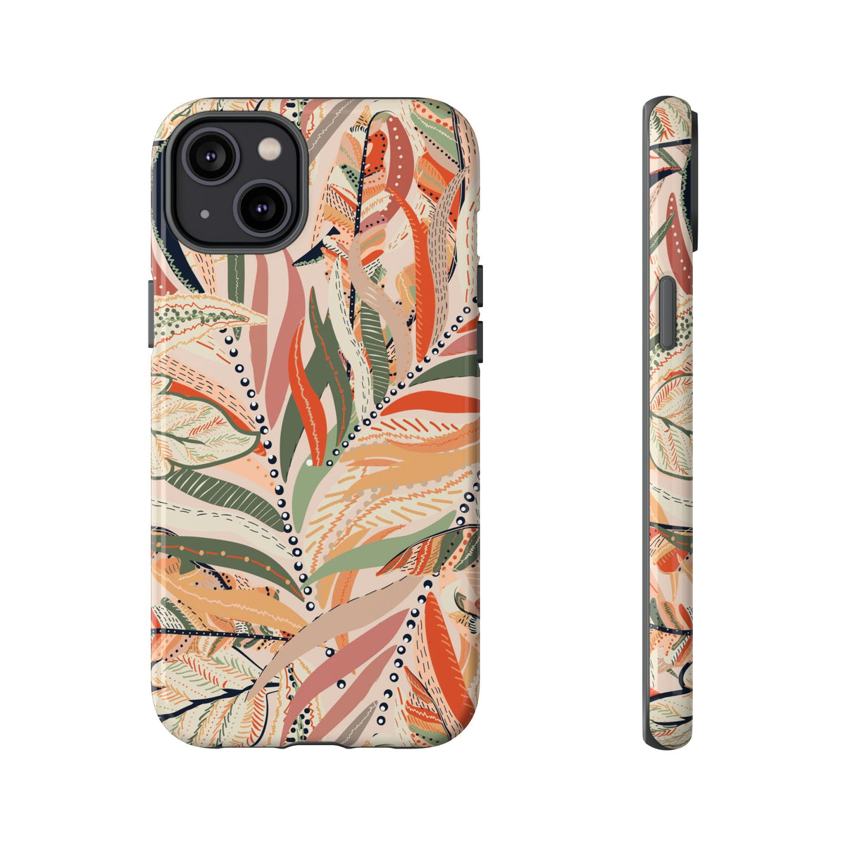Terracotta Leaves Phone Case: Nature‑Inspired Art for iPhone, Samsung Galaxy and Google Pixel devices