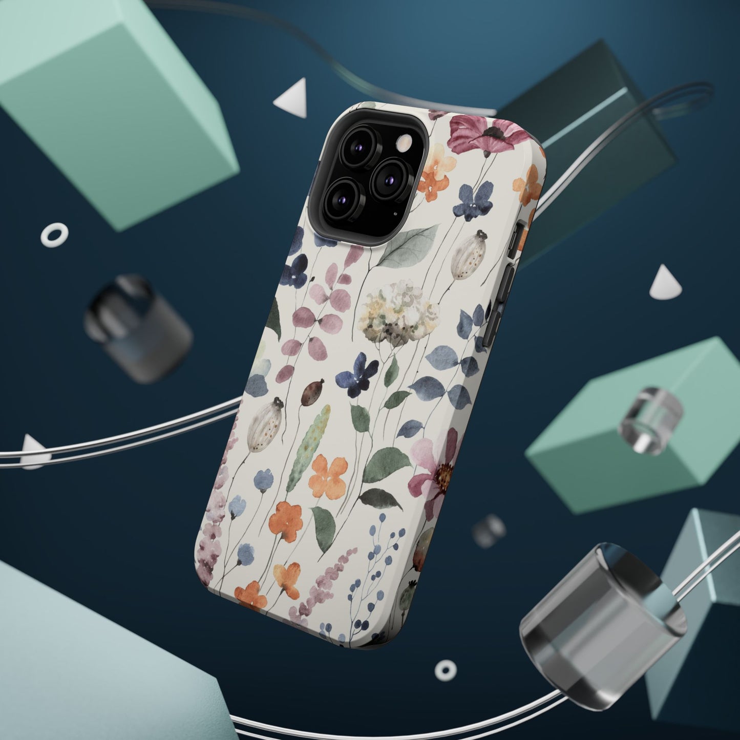 Floral prints phone case for iPhone (MagSafe version)
