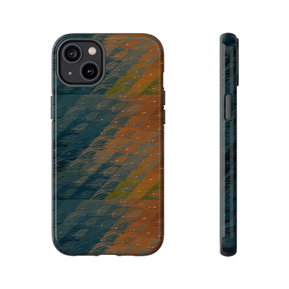 BRUE: Brown + Blue Geometric case for iPhone, Galaxy and Pixel