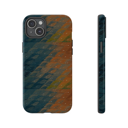 BRUE: Brown + Blue Geometric case for iPhone, Galaxy and Pixel