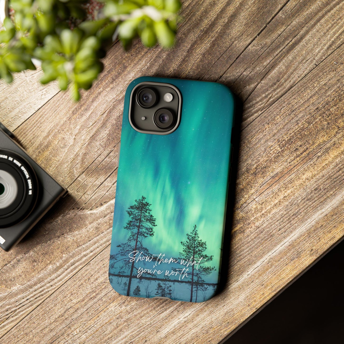 Show them what you're worth: Aurora borealis-inspired phone case for iPhone, Galaxy and Pixel devices