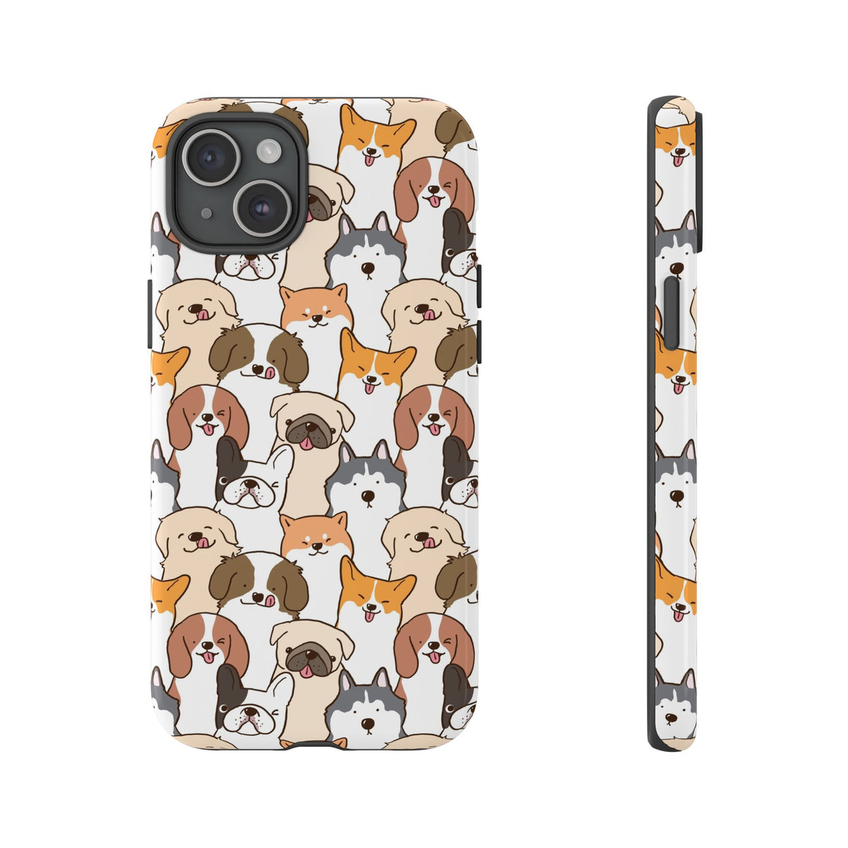 Cute Dogs Charm Phone Case for iPhone, Samsung Galaxy and Google Pixel devices