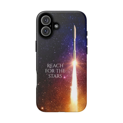 Reach for the Stars: Rocket-illustrated phone case for iPhone, Samsung Galaxy and Pixel devices