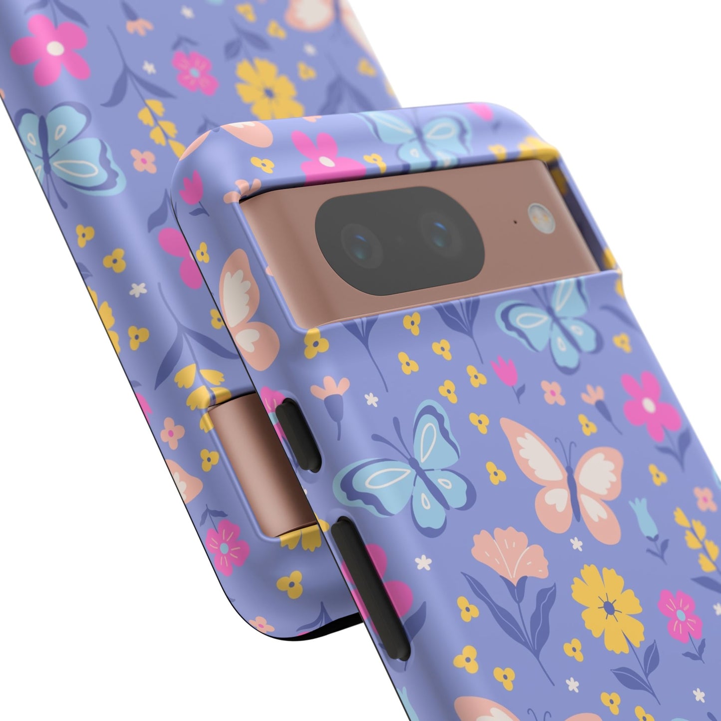 Lavender Butterflies: Tough Cases for iPhone, Samsung Galaxy and Google Pixel