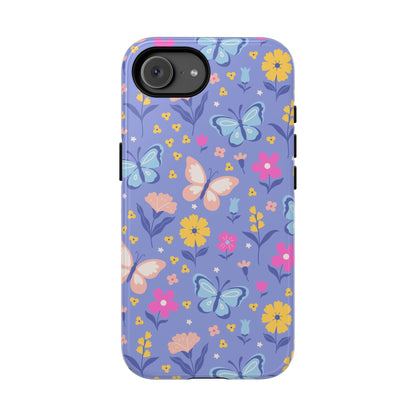 Lavender Butterflies: Tough Phone Case for iPhone, Samsung Galaxy and Google Pixel