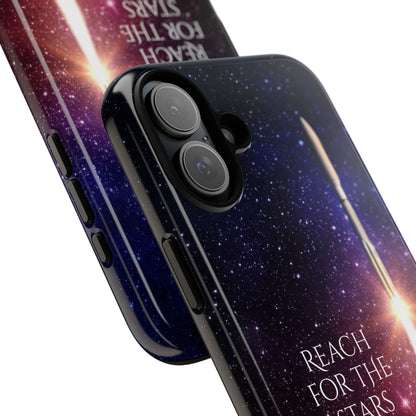 Reach for the Stars: Rocket-illustrated phone case for iPhone, Samsung Galaxy and Pixel devices