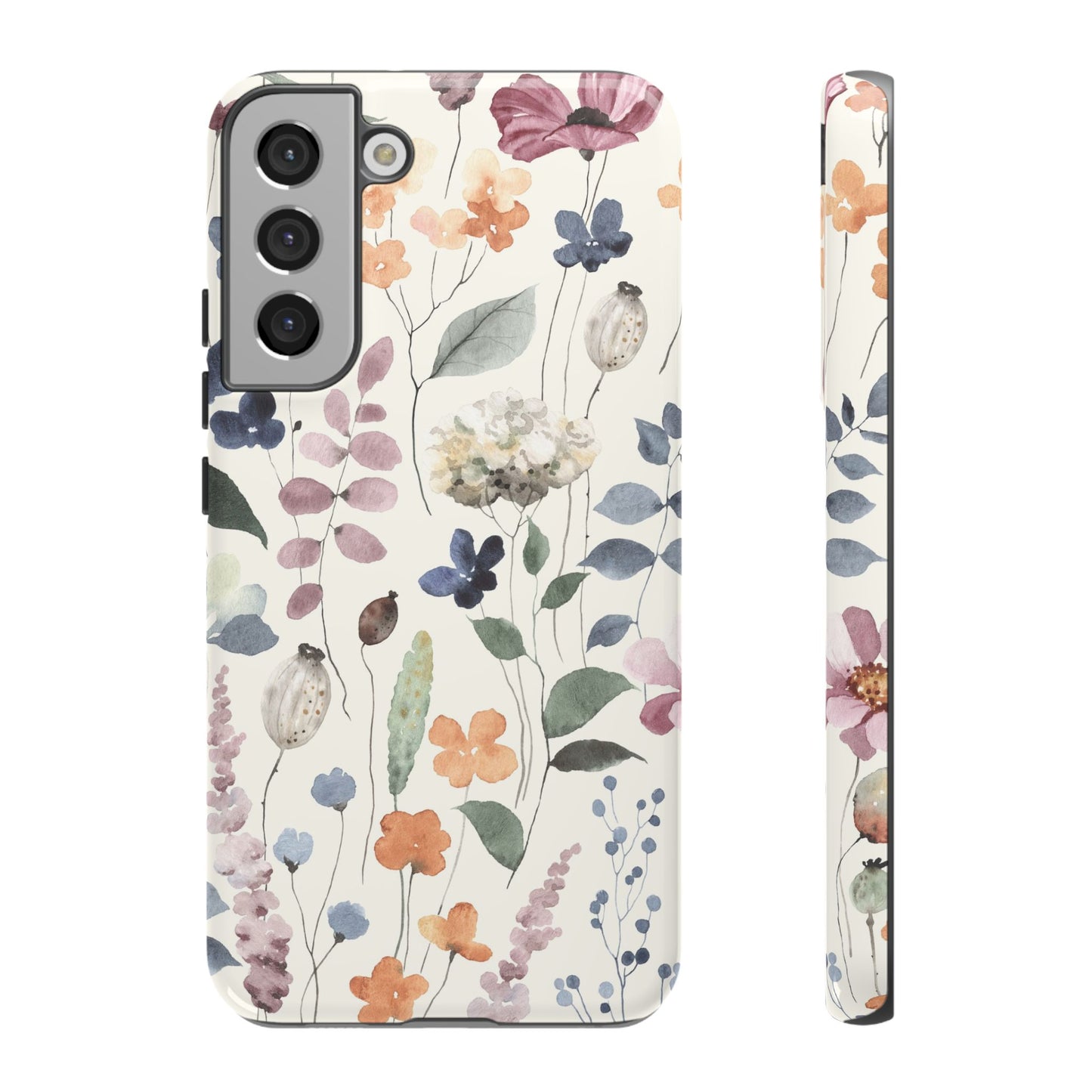 Floral prints phone case for iPhone, Samsung Galaxy and Pixel devices