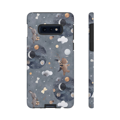 Moon, Bear and Bunny: Cute phone case for iPhone, Samsung Galaxy and Google Pixel devices