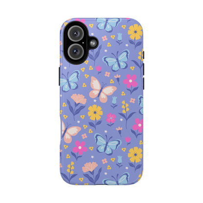 Lavender Butterflies: Tough Phone Case for iPhone, Samsung Galaxy and Google Pixel