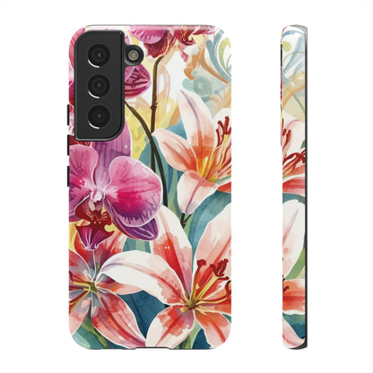 Hibiscus & Orchid Bloom Case: Floral Beauty for Your Samsung Galaxy S Series