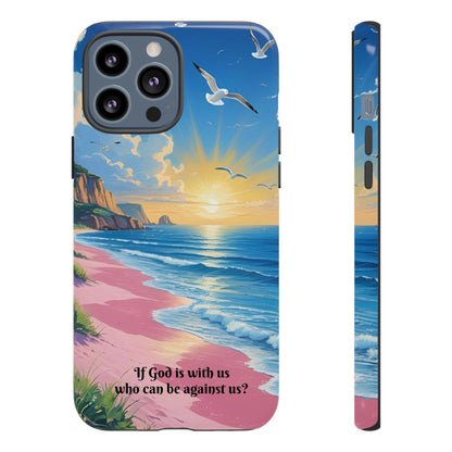 "If God is with us, who can be against us?": Inspiring phone case for iPhone, Samsung Galaxy and Google Pixel devices