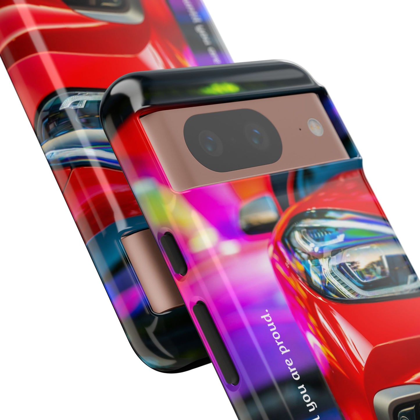 Don't Stop Until You Are Proud: Sports Car illustrated phone case for iPhone, Samsung Galaxy and Google Pixel