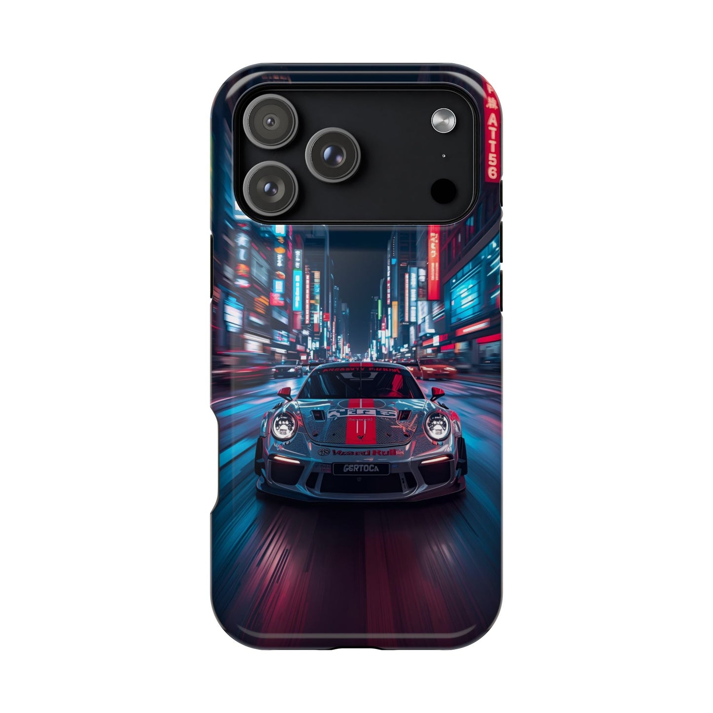 Urban Racer (MagSafe version): Neon Car Inspired iPhone Case for Men