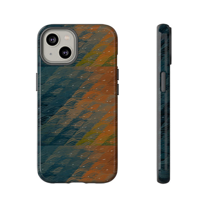 BRUE: Brown + Blue Geometric case for iPhone, Galaxy and Pixel