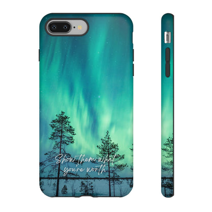 Show them what you're worth: Aurora borealis-inspired phone case for iPhone, Galaxy and Pixel devices