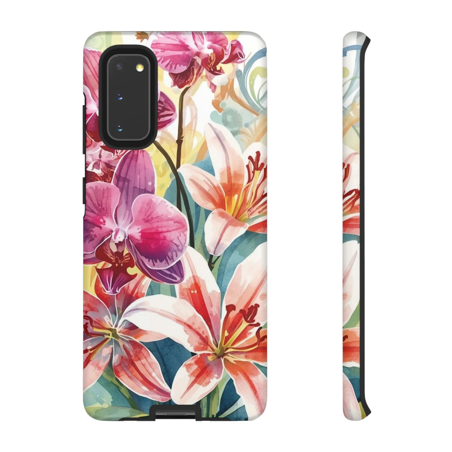 Hibiscus & Orchid Bloom Case: Floral Beauty for Your Samsung Galaxy S Series